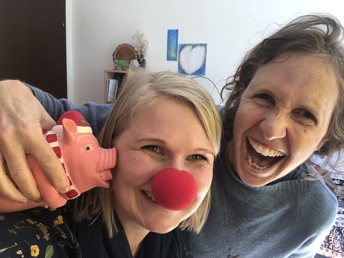 Kl. Sr. Monika Miriam Wedenig und Renate Magerl