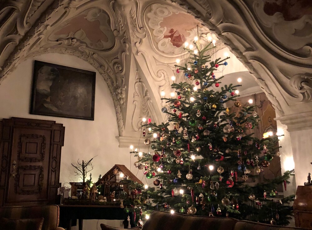 Christbaum in der Prälatur im Stift Altenburg / Stift Altenburg Christbaum in der Prälatur im Stift Altenburg