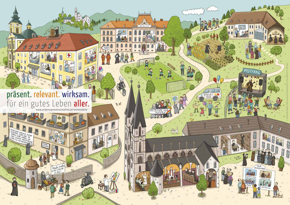 Ordensgemeinschaft Wimmelbild