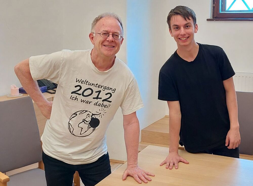 P. Jörg Alt und Jonas Seyer (Letzte Generation)