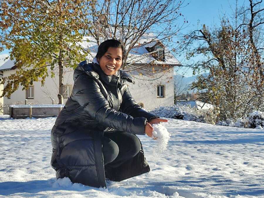 Eine der anfänglichen Herausforderungen für Sr. Rabella: Die Anpassung an das Klima in Innsbruck. / privat Eine der anfänglichen Herausforderungen für Sr. Rabella: Die Anpassung an das Klima in Innsbruck.