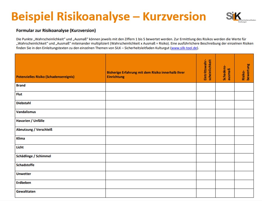 Abb. 7: Fragebogen zu Allgemeines Sicherheitsmanagement / © SiLK Abb. 7: Fragebogen zu Allgemeines Sicherheitsmanagement