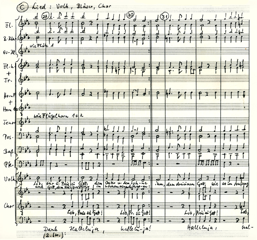 Abb. 4: Gloria aus der Handschrift der „Jakobi-Messe“. / Privatbesitz Familie Fuchsberger Abb. 4: Gloria aus der Handschrift der „Jakobi-Messe“.
