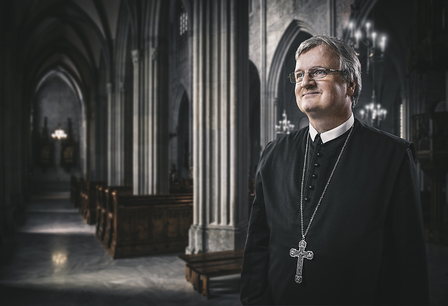 Abt Gerhard Hafner steht dem ORF-Gottesdienst am Christtag in der Stiftskirche Admont vor.