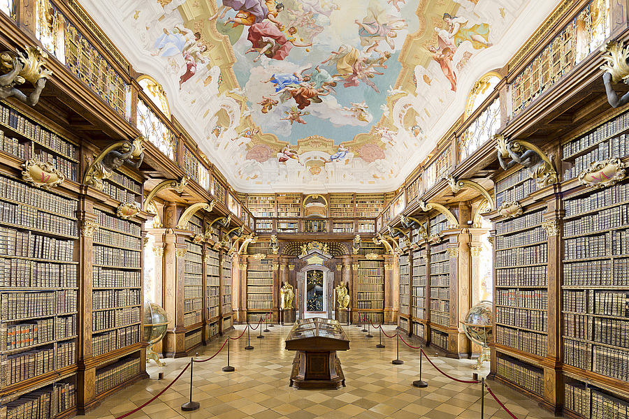 Der Buchbestand der Stiftsbibliothek Melk umfasst rund 130.000 Bände.