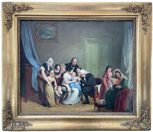 Spiegelverkehrte Kopie nach Louis-Léopold Boilly, Die Pockenimpfung, Privatbesitz / Ramharter