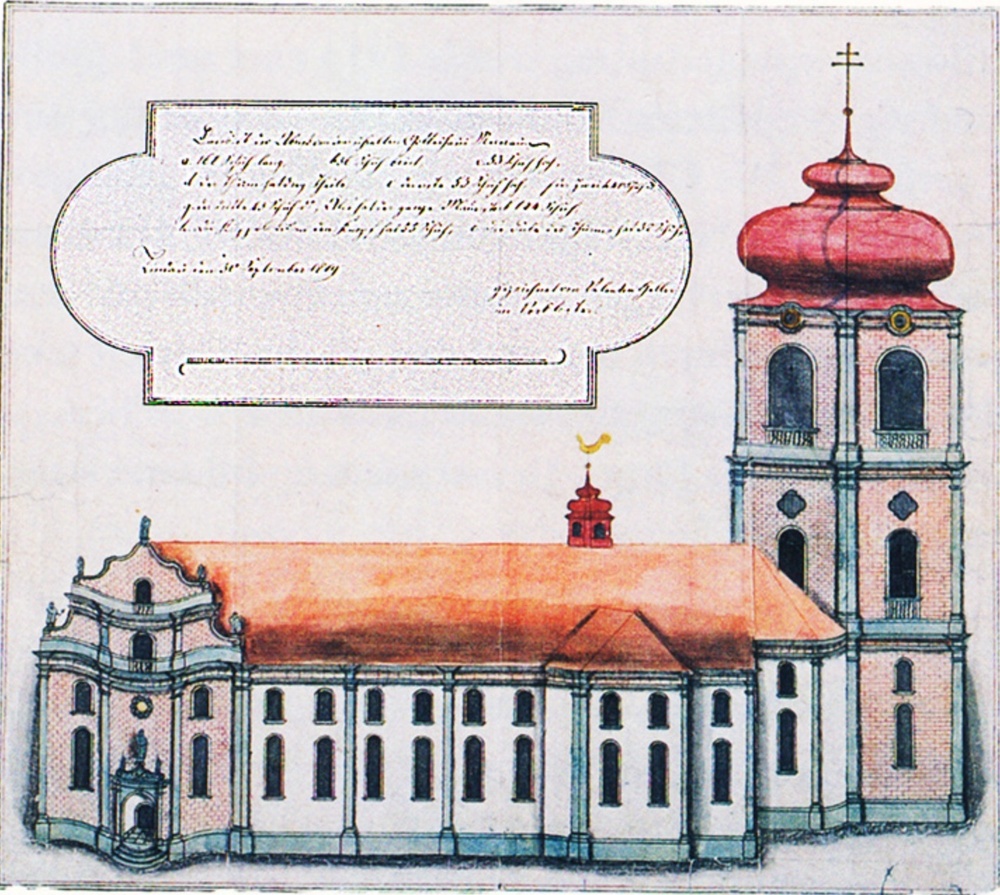 Abb. 6: Die aus der Erinnerung 1819 von Valentin Geller stammende barocke Abteikirche von Mehrerau. © Pius Bieri / © Pius Bieri Abb. 6: Die aus der Erinnerung 1819 von Valentin Geller stammende barocke Abteikirche von Mehrerau. © Pius Bieri