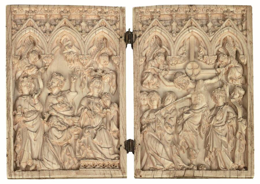 Das Elfenbeindiptychon aus dem Stift Kremsmünster wird an das LENTOS Kunstmuseum verliehen. / Stift Kremsmünster/The Best Kunstverlag Das Elfenbeindiptychon aus dem Stift Kremsmünster wird an das LENTOS Kunstmuseum verliehen.
