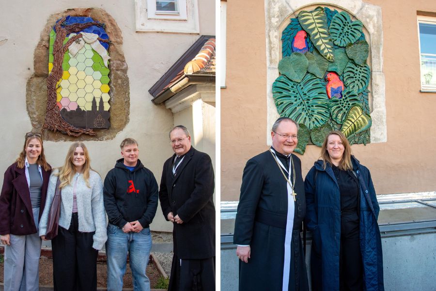 Hanna Beran, Florentina Schön und Lukas Ilsinger sowie Milena Wuketich aus der Keramikfachschule in Stoob im Burgenland stellten ihr Können unter Beweis. / Stift Klosterneuburg/Christina Hiptmayr Hanna Beran, Florentina Schön und Lukas Ilsinger sowie Milena Wuketich aus der Keramikfachschule in Stoob im Burgenland stellten ihr Können unter Beweis.