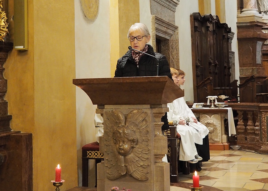 Beim Jubiläums-Gottesdienst am 14. Oktober 2024 mit dabei: Sr. Anneliese Herzig, Leiterin des Bereichs Mission und Soziales der Österreichischen Ordenskonferenz.