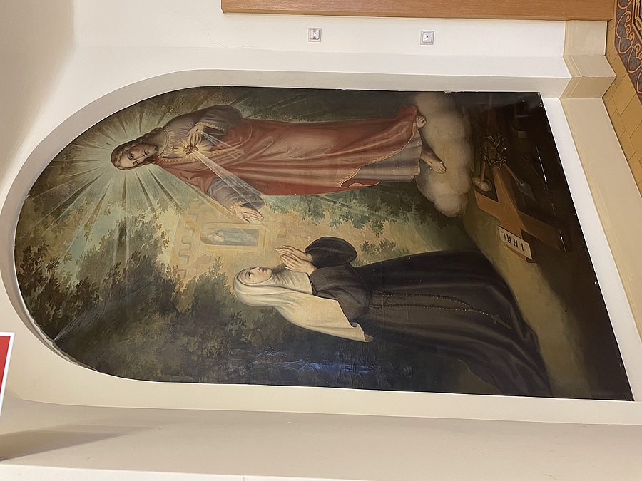 Das Altarbild im Kloster der Herz-Jesu-Schwestern. / Herz-Jesu-Schwestern Das Altarbild im Kloster der Herz-Jesu-Schwestern.