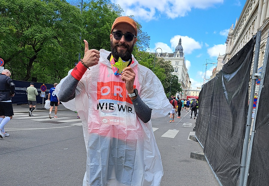 In 2:55 Stunden absolvierte P. Benedict-Charbel den Vienna City Marathon 2024. / privat In 2:55 Stunden absolvierte P. Benedict-Charbel den Vienna City Marathon 2024.