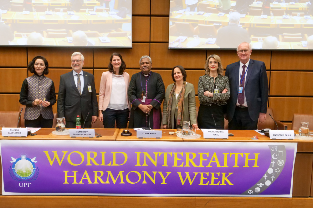 Redner:innen bei der World Interfaith Harmony Week