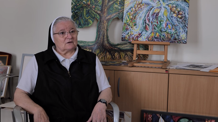 Vorbild Marc Chagall: Sr. Judith Lehner möchte ihren Glauben auch in ihren Gemälden zum Ausdruck bringen. / YouTube Vorbild Marc Chagall: Sr. Judith Lehner möchte ihren Glauben auch in ihren Gemälden zum Ausdruck bringen.
