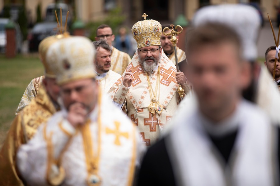 Mit dem Patriarchen der ukrainischen griechisch-katholischen Kirche feierten die Schwestern ihr 25-jähriges Jubiläum. / Alexander Savransky Mit dem Patriarchen der ukrainischen griechisch-katholischen Kirche feierten die Schwestern ihr 25-jähriges Jubiläum.