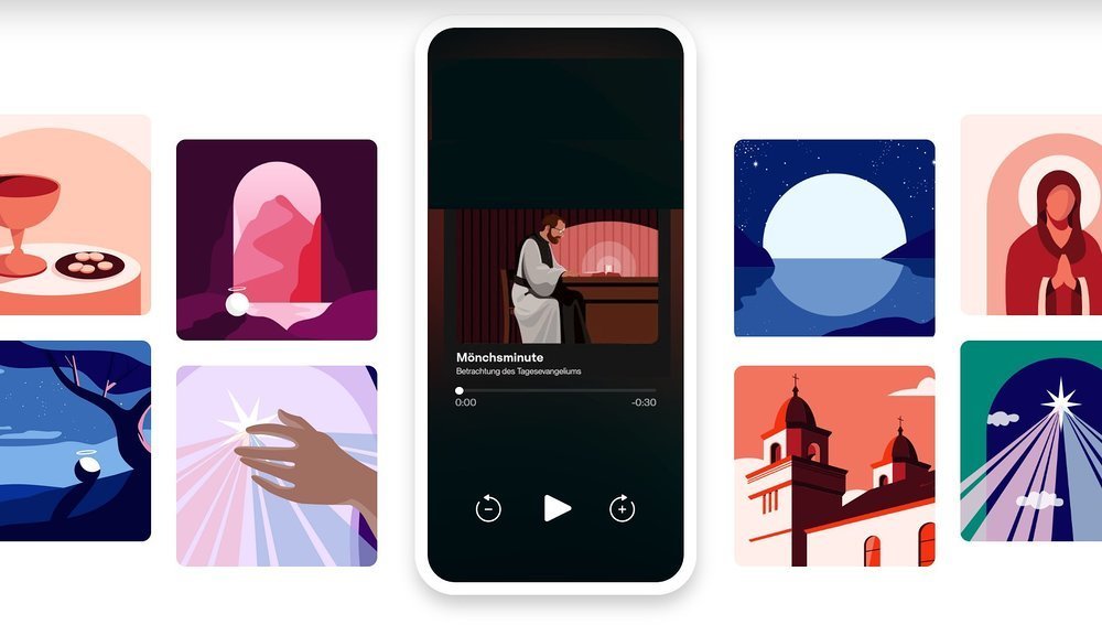 Das Stift Heiligenkreuz ist mit der 'Mönchsminute' in der Gebets-App 'Hallow' vertreten.
