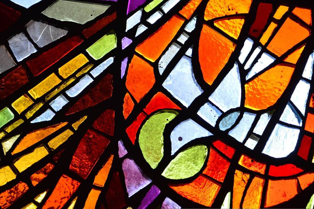 buntes Kirchenfenster
