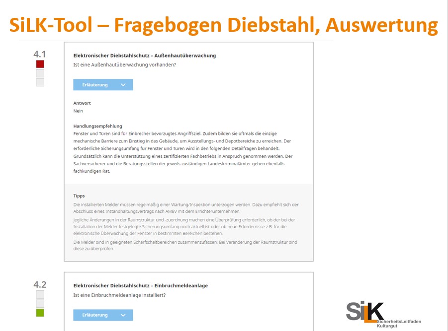 Abb. 9: Beispiel Risikoanalyse – Bewertung © SiLK / © SiLK Abb. 9: Beispiel Risikoanalyse – Bewertung © SiLK