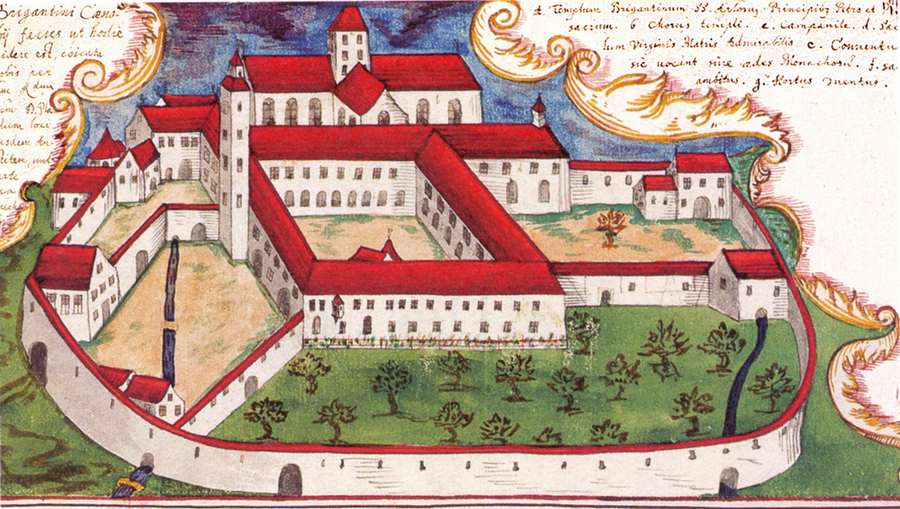 Abb. 2: Zeichnung von Gabriel Bucelin um 1650. © Pius Bieri / © Pius Bieri Abb. 2: Zeichnung von Gabriel Bucelin um 1650. © Pius Bieri